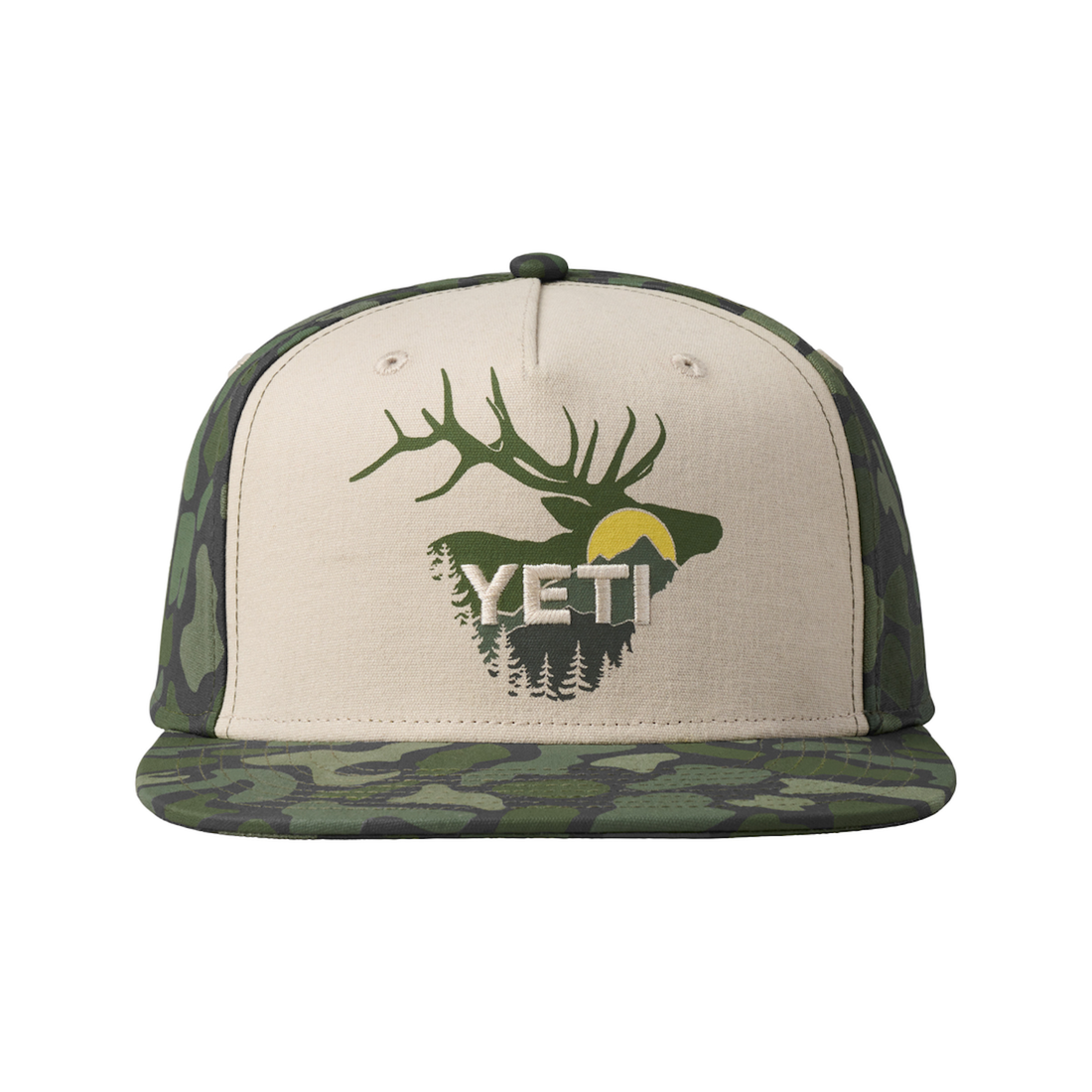 Sunrise Elk 5 Panel Flat Brim 